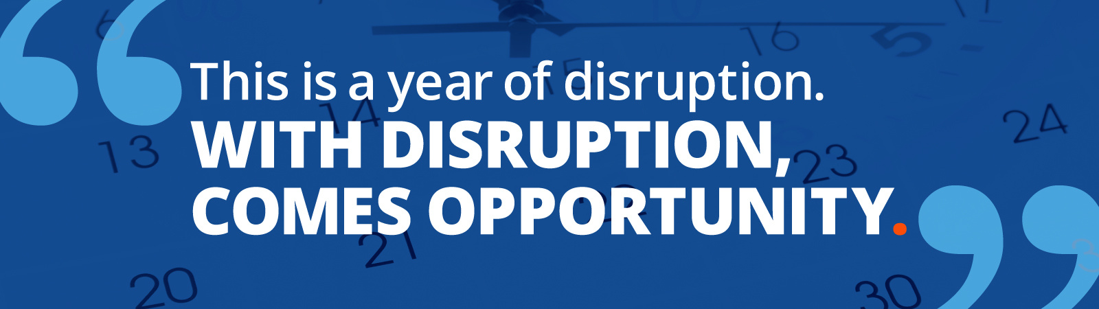 Don't let AEP disrupt you this year.